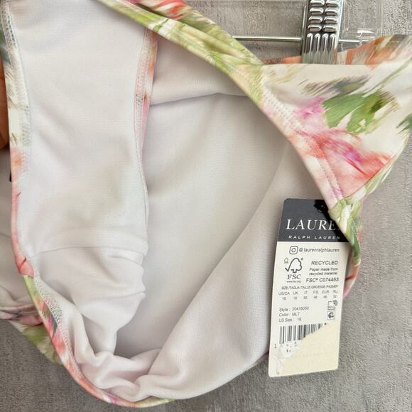 Lauren Ralph Lauren Hipster Bikini Bottom Womens Size 16 Floral Swim Pool NWT - Picture 13 of 13